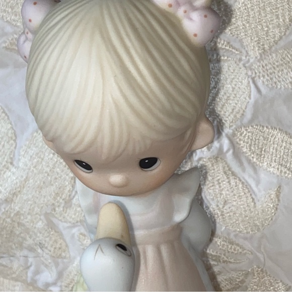 Precious Moments Other - Mint Precision Moments Porcelain Figurines-Noah’s Ark Bank & Little Girl w/Goose
